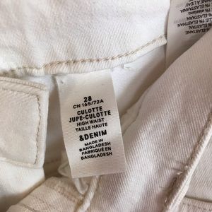 H M Jeans Hm White Culotte High Waisted Jeans Poshmark